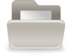 Slightly Open White Folder Clip Art